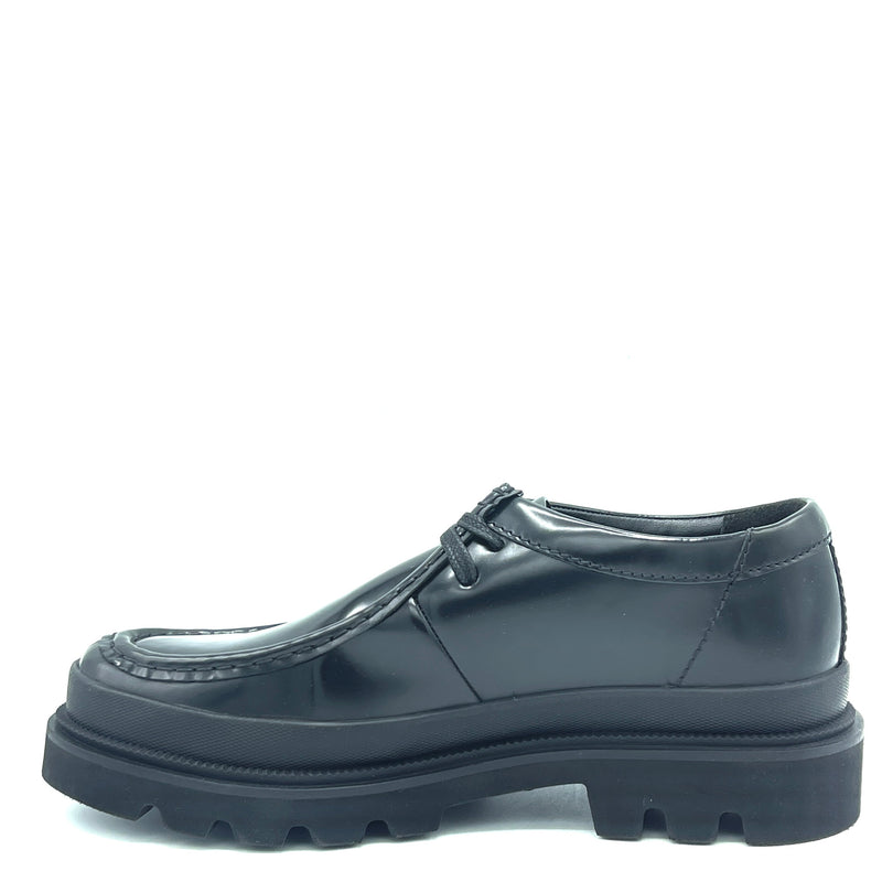 Clarks Badell Seam - Blk HiShine Lea