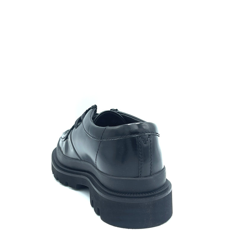 Clarks Badell Seam - Blk HiShine Lea