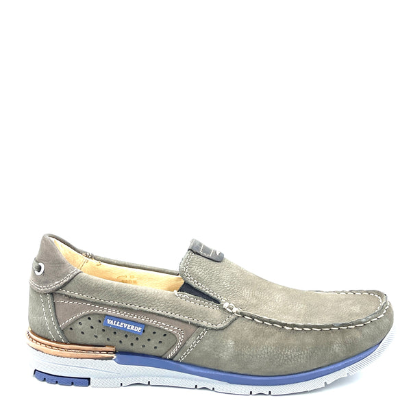Scarpe Valleverde Nabuk - Pelle Scamosciata, Tacco A Blocco 5 Cm, Suola In Gomma, Colore Oceano